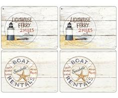 Pimpernel Coastal Signs Tischunterlage 4 Stück (m)