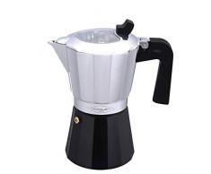 Oroley 215050400 Espressokocher für 9 Tassen, geeignet für Induktionsherde, Glasdeckel