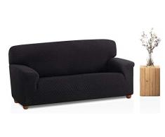 Bartali Stretch Sofahusse Olivia - Farbe Schwarz - 2 Sitzer (de 110 a 150 cm)