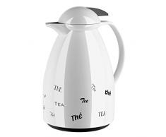 Emsa 501528 Isolierkanne, Für Kaffee oder Tee, 1 Liter, Quick Tip Verschluss, Weiß/Tea, Tango
