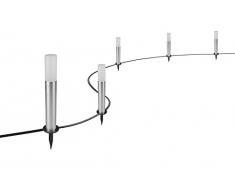 Osram LED Gartenleuchte Lightify Gardenpole mit 5 Spots, 8,5m Länge, Dimmbar, Farbsteuerung RGBW (zzgl. 5 Meter Kabel) Kompatibel mit Alexa