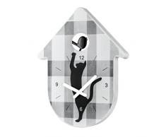 koziol Wanduhr Toc-Toc, Kunststoff, Zeiger weiß, 2,7 x 24 x 30,5 cm