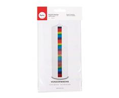 Rayher 3104400 Verzierwachs Regenbogen, bunt, Verzierwachsplatte 20 x 10 cm, Wachsfolie zum Kerzen verzieren, Kerzenwachs, Wachsfolie