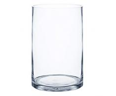 Royal Imports Glasvase, dekorativ, für Zuhause oder Hochzeit, zylinderförmig 5 Wide x 7 Tall farblos