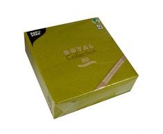 Papstar, 50 Servietten ROYAL Collection 1/4-Falz 40 cm x 40 cm olivgrÃ¼n, #81749