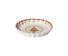 Villeroy & Boch Winter Bakery Delight Snackteller, Lebkuchen, flache, dekorative Snackschale, Premium Porzellan, rot, bunt, 22 x 22cm