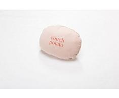 David Fussenegger Kissen oval (gefüllt) Couch Potato, Baumwoll-Mischgewebe, Creme, 50 x 35 cm