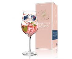 RITZENHOFF Aperitivo Rosato Aperitifglas von Michal Shalev, aus Kristallglas, 600 ml, mit trendigen Dekoren