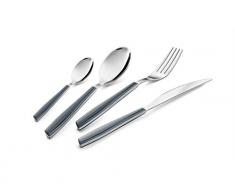 Tafelbesteck Wave grau 432 aus Edelstahl 18/0, Nichel free, für 6 Personen, 24-teilig