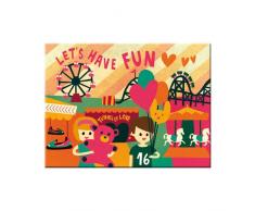 Nostalgic-Art 14301 Happy Together Lets Have Fun Magnet, 8 x 6 cm