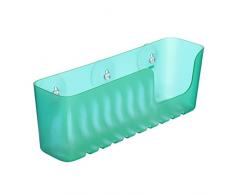 Tatay Regal Saugnäpfe, groß, Kunststoff, 30 x 8,5 x 11 cm, Turquoise Translucide, 30X8.5X11 cm