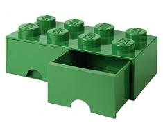 LEGO Schublade 8 Noppen, 2 Schubladen, stapelbare Box, 9,4 l