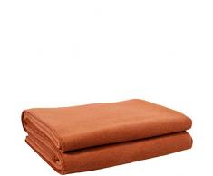 Soft-Fleece-Decke – Polarfleece-Decke mit Häkelstich – flauschige Kuscheldecke – 110x150 cm – 885 dark wood - von ’zoeppritz since 1828’