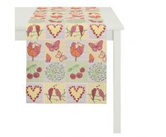 APELT Läufer, Baumwoll-Mischgewebe, Gelb/bunt, 44 x 140 x 0.5 cm