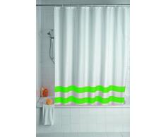 WENKO 19245100 Duschvorhang Tropic Green - waschbar, mit 12 Duschvorhangringen, Kunststoff - Polyester, WeiÃ