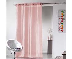 Douceur DIntérieur - 1623733, Gardine Mit Osen , 140 X 260 Cm , Plisso , Taft Crash,Optik , Rosa