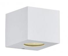 Reality Leuchten LED Außen Wandleuchte Cordoba R28222631, Kunststoff Weiß, inkl. 2x 2 Watt LED, Up und Down Beleuchtung mit Schablonen