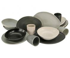 Creatable, 22609, Serie PIETRA, Geschirrset, Kombiservice 16 teilig, Steinzeug