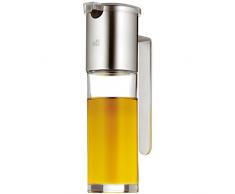 WMF Basic Ölspender 120ml, mit Aromadeckel und Rücklauföffnung, Essig und Öldosierer, Glas, Cromargan Edelstahl mattiert, spülmaschinengeeignet