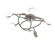 WOFI Deckenspot, Acryl, Integriert, 24 W, Nickel Matt, 60 x 48 x 17 cm