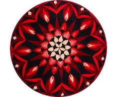 Grund Badteppich 100% Polyacryl, ultra soft, rutschfest, ÖKO-TEX-zertifiziert, 5 Jahre Garantie, ERKENNTNIS, Badematte 100 cm rund, rot