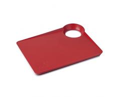 Zeal Schneidebrett mit Rutschfester Unterseite, groß, 38,5 x 28,5 x 2,5 cm, Lindgrün, Plastik, Rot 34 x 26 cm, 34x26cm