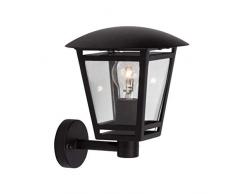 Brilliant Riley Außenwandleuchte stehend spritzwassergeschützt schwarz, 1x E27 geeignet für Normallampen bis max. 40W