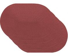 Venilia Tischset Berry Oval, Platzset, Tischwäsche, Platzdeckchen für Esszimmer, Beere, gewebt, 4er Set, lebensmittelecht, 4 Stück, 59120, 45 x 30 cm