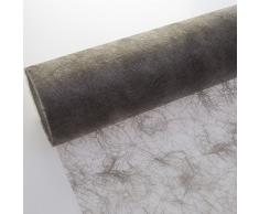 Deko AS GmbH Sizoflor Tischband anthrazit - Taupe 20 cm Rolle 25 Meter 60 026-R