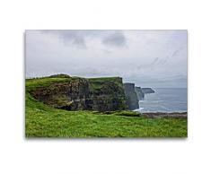 Premium Textil-Leinwand 120 x 80 cm Quer-Format Bekanntschaft an den Cliffs of Moher | Wandbild, HD-Bild auf Keilrahmen, Fertigbild auf hochwertigem Vlies, Leinwanddruck von Marion Bönner
