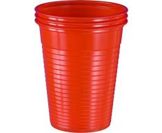 wellsamed 100722 Einwegbecher Mundspülbecher Plastikbecher Trinkbecher Becher Kunststoff 180 ml rot, 3000 Stück