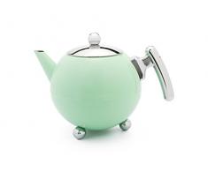 Bredemeijer Teekanne Bella Ronde 1,2L mintgrün, Edelstahl, Grün, 24 cm