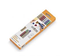 Steinel 065539 Glitzer Klebesticks Ø 7 mm 16 Sticks, 96 g, 150 mm Länge, bunter Schmelzkleber in 5 verscheidenen Farben, Ø 7 mm-16 Stück, Anzahl