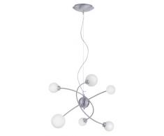 Trio Leuchten WiZ LED Pendelleuchte Dicapo 350810607, 6x3 Watt RGBW LED mit 16 Mio. Farben + 64.000 Weißtöne + 18 Licht-Szenen, Steuerung über App + Sprachsteuerung + Fernbedienung + Wandschalter