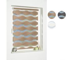 K-home Klemmfix Doppelrollo Welle ohne Bohren - Taupe 60 cm x 150 cm (B x L)