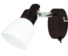 WOFI Wandleuchte, 1-flammig, Serie Eve, 1 x LED, 5 W, 6-6 V, Durchmesser 8 cm, Kelvin 3000, Lumen 400, antik braun 4361.01.09.0000