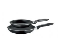 Domestic TOP Selection by Mäser, Serie Hidalgo, Pfannen-Set 2-tlg. 20cm/24cm, antihaftbeschichtet, mit schwarzer ILAG-BASIC-Beschichtung, in der Farbe Schwarz