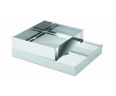 PANIERKASTEN / MEHLSIEB MIT FAHRGESTELL AUS EDELSTAHL