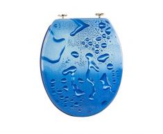 Carpemodo WC Sitz WC Deckel Klodeckel Antibakteriell Scharniere verchromt GröÃe 43x36 cm Wasser Foto