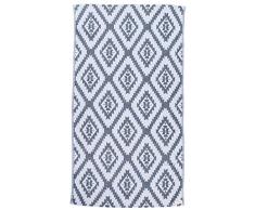 Bersuse Handloom Türkisches Handtuch Modern 37X70 Inches, Dunkelblau/Hellblau