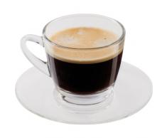 Glas-Kaffeetassenset 4-tlg. 2 Tassen / 2 Untertassen