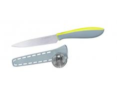 NIROSTA Universalmesser klein EVERSHARP, Allzweckmesser mit Soft-Touch Griff, mit nachschärfendem Klingenschutz, Küchenmesser mit ewig scharfer Klinge (Klingenlänge: ca. 12 cm), Menge: 1 Stück