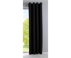 Gardinenbox Vorhang Blickdicht »Newyork« Schwarz HxB 245x140 cm 1er-Pack Thermo-Gardine Verdunkelungsvorhang Blackout Ösen schalldämmend ÖKOTEX UV-Schutz Raffhalter, 201920600
