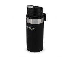 Stanley The Unbreakable Master Series Vakuum-Thermobecher mit Druckknopf 0.35L Foundry Black, 18/8 Edelstahl, Quadvac™ Isolierung, Auslaufsicher, Kaffeebecher Coffee to go Becher Trinkbecher