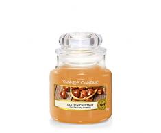 Yankee Candle, kleine Duftkerze im Glas, Golden Chestnut, Farmers’ Market Kollektion