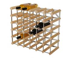 RTA WINE1215 Traditionelles Weinregal, für 36 Flaschen, Kiefernholz, Kiefer Natur, Bottles