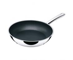 Silit Secura Bratpfanne, 24 cm, Edelstahl beschichtet, Edelstahlgriff, indutkionsgeeignet, PFOA frei