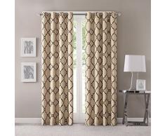 Madison Park Saratoga Vorhang mit Ösen, für Wohnzimmer und Schlafzimmer Fensterplatte 50x108 Khaki