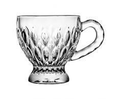 Crystaljulia Türkische Teegläser, Glas, 180ml, 11,5 x 11,5 x 8,5 cm, 6-Einheiten