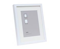 Deknudt Frames S223K1 Bilderrahmen 50x70 Basic, Weisse hohe Holzleiste mit Pptt - Bestellmass=Rahmenmass Holz Fotokader